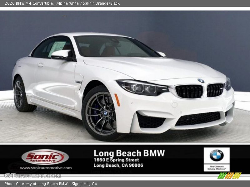 Alpine White / Sakhir Orange/Black 2020 BMW M4 Convertible