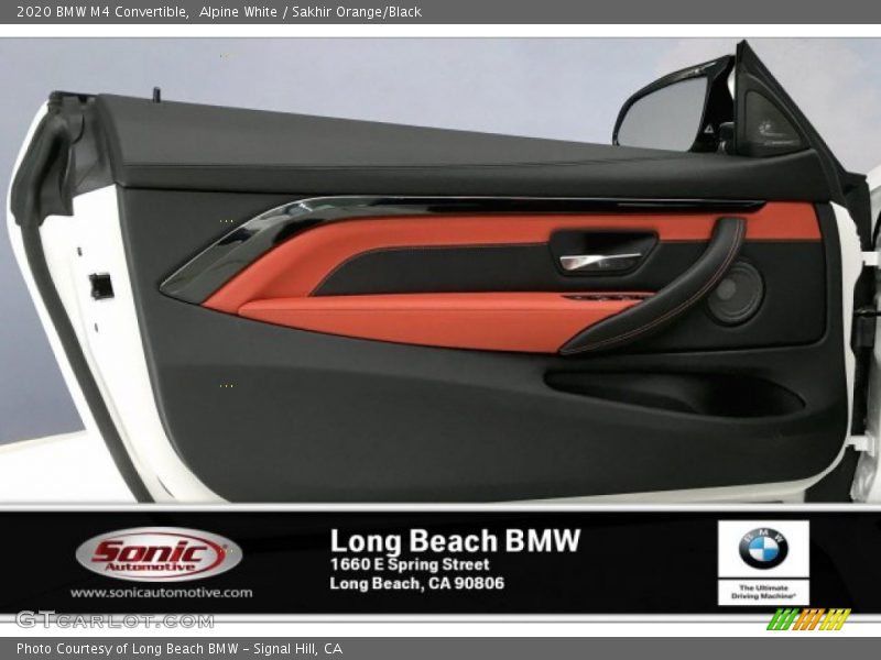 Alpine White / Sakhir Orange/Black 2020 BMW M4 Convertible