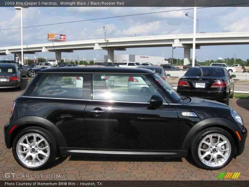 Midnight Black / Black/Rooster Red 2009 Mini Cooper S Hardtop
