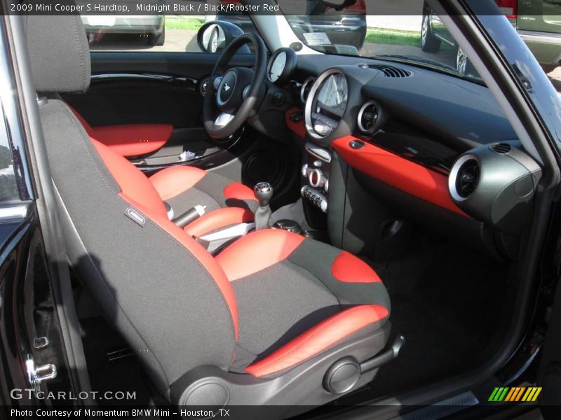 Midnight Black / Black/Rooster Red 2009 Mini Cooper S Hardtop