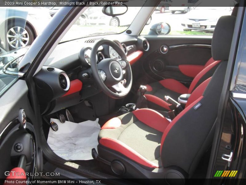 Midnight Black / Black/Rooster Red 2009 Mini Cooper S Hardtop
