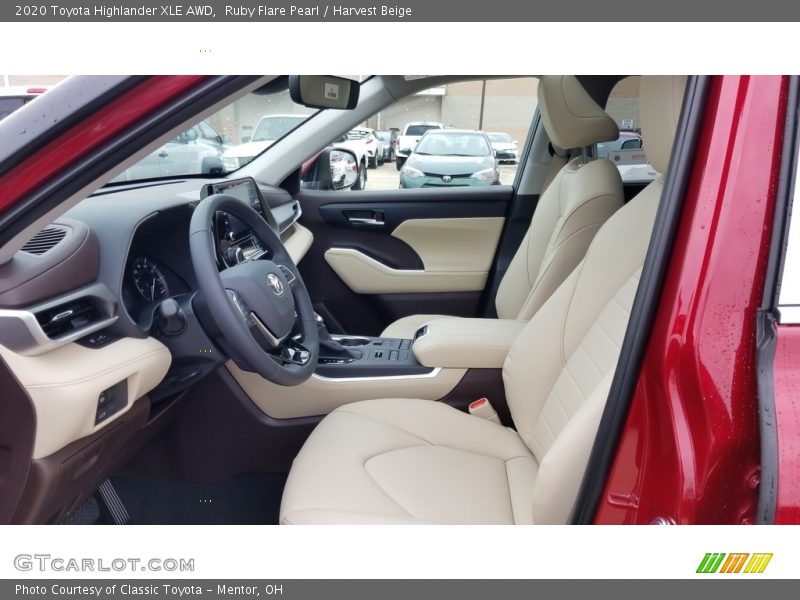 Ruby Flare Pearl / Harvest Beige 2020 Toyota Highlander XLE AWD
