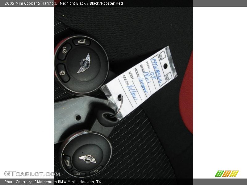 Midnight Black / Black/Rooster Red 2009 Mini Cooper S Hardtop