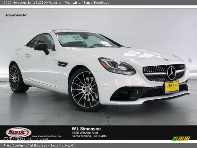 Polar White / Bengal Red/Black 2020 Mercedes-Benz SLC 300 Roadster