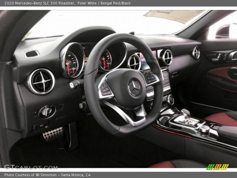 Polar White / Bengal Red/Black 2020 Mercedes-Benz SLC 300 Roadster