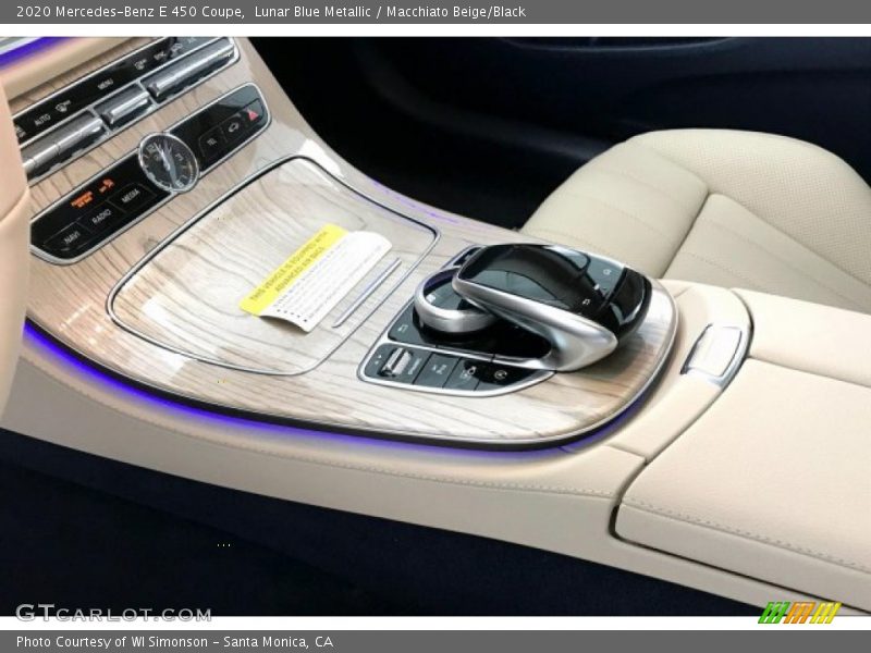 Lunar Blue Metallic / Macchiato Beige/Black 2020 Mercedes-Benz E 450 Coupe