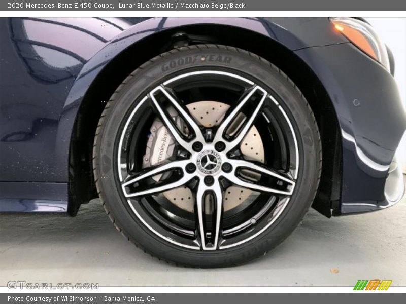 Lunar Blue Metallic / Macchiato Beige/Black 2020 Mercedes-Benz E 450 Coupe
