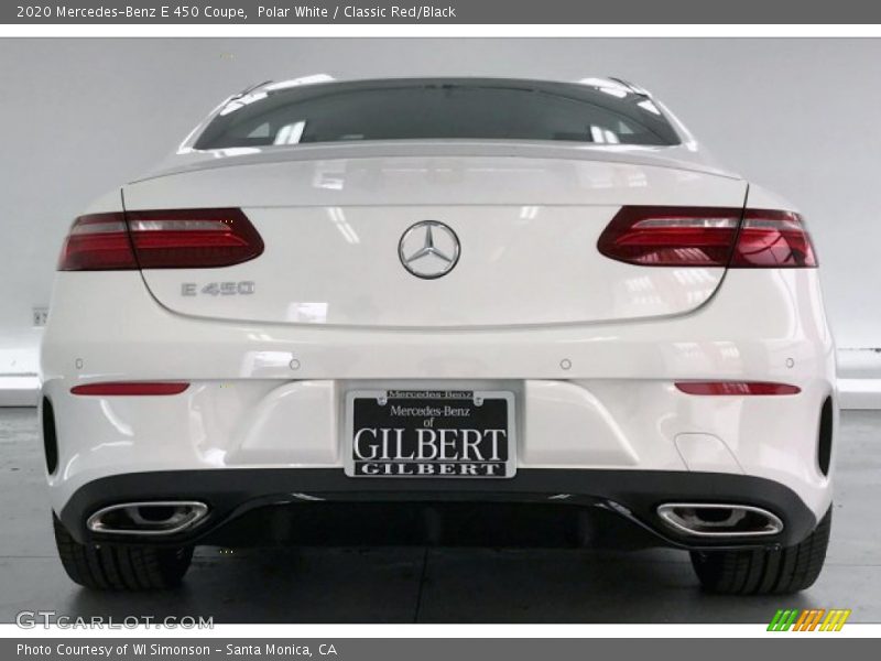 Polar White / Classic Red/Black 2020 Mercedes-Benz E 450 Coupe