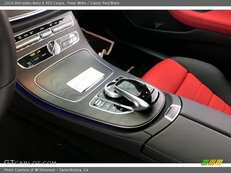 Polar White / Classic Red/Black 2020 Mercedes-Benz E 450 Coupe
