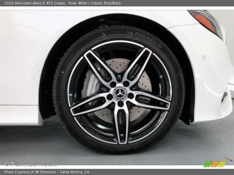 Polar White / Classic Red/Black 2020 Mercedes-Benz E 450 Coupe