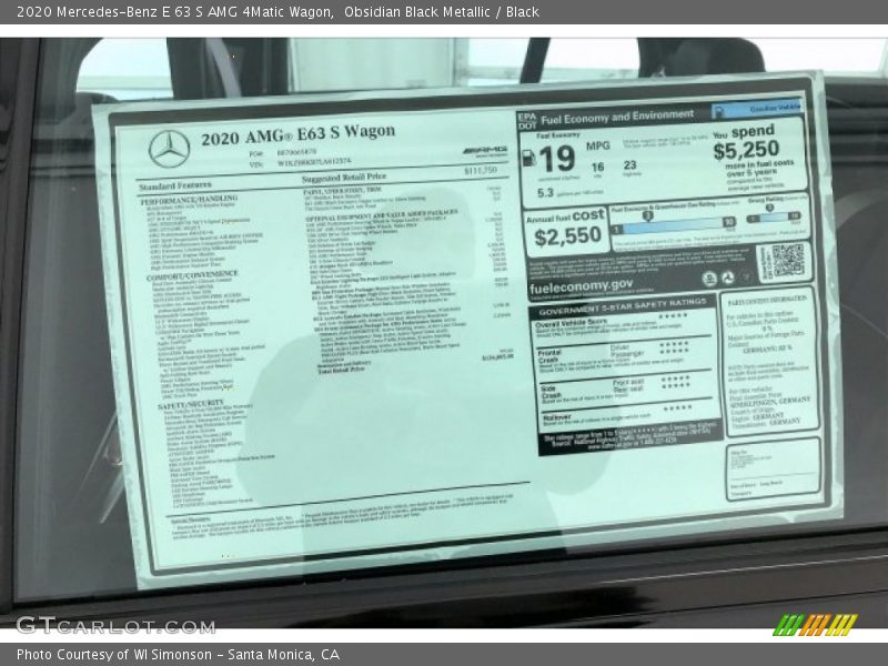 Obsidian Black Metallic / Black 2020 Mercedes-Benz E 63 S AMG 4Matic Wagon