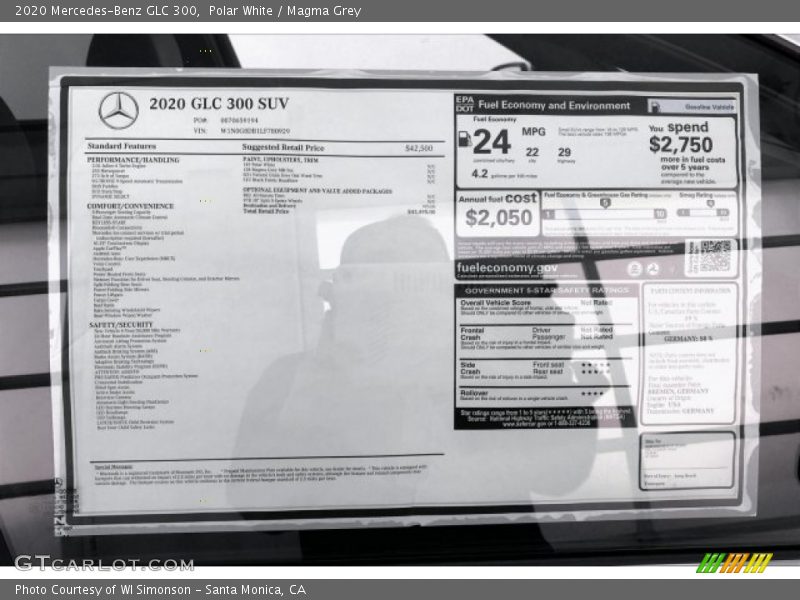Polar White / Magma Grey 2020 Mercedes-Benz GLC 300