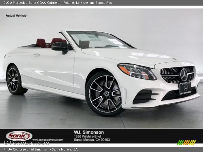 Polar White / designo Bengal Red 2020 Mercedes-Benz C 300 Cabriolet