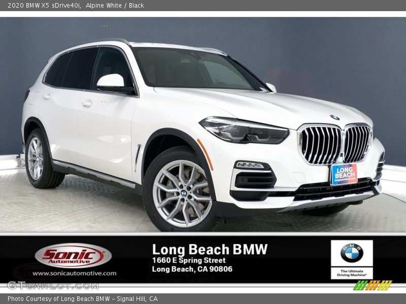 Alpine White / Black 2020 BMW X5 sDrive40i