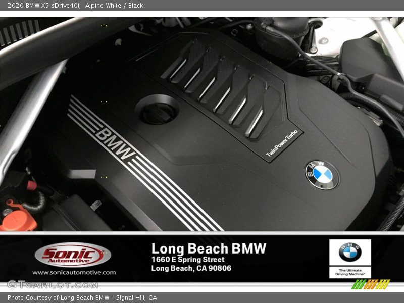 Alpine White / Black 2020 BMW X5 sDrive40i