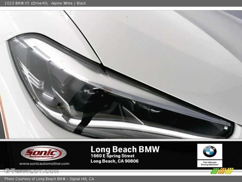 Alpine White / Black 2020 BMW X5 sDrive40i