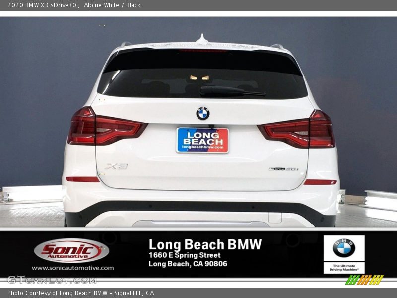 Alpine White / Black 2020 BMW X3 sDrive30i