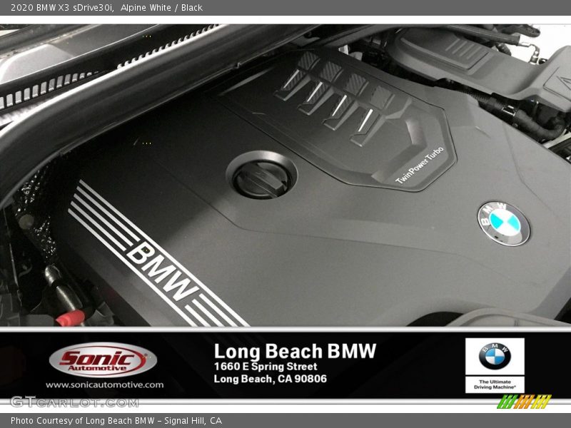 Alpine White / Black 2020 BMW X3 sDrive30i