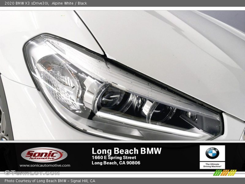 Alpine White / Black 2020 BMW X3 sDrive30i