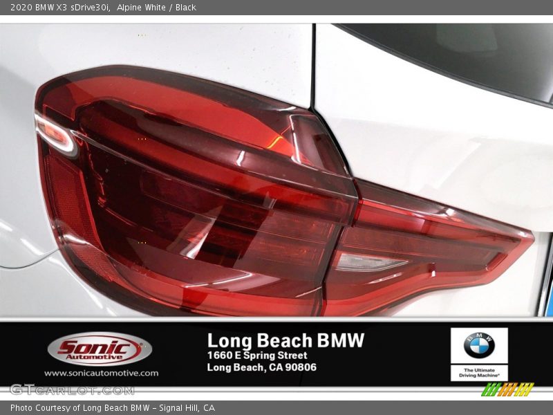 Alpine White / Black 2020 BMW X3 sDrive30i