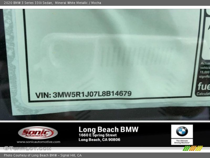 Mineral White Metallic / Mocha 2020 BMW 3 Series 330i Sedan