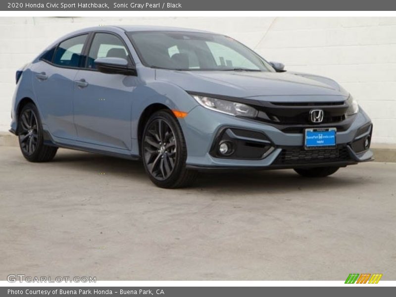 Sonic Gray Pearl / Black 2020 Honda Civic Sport Hatchback