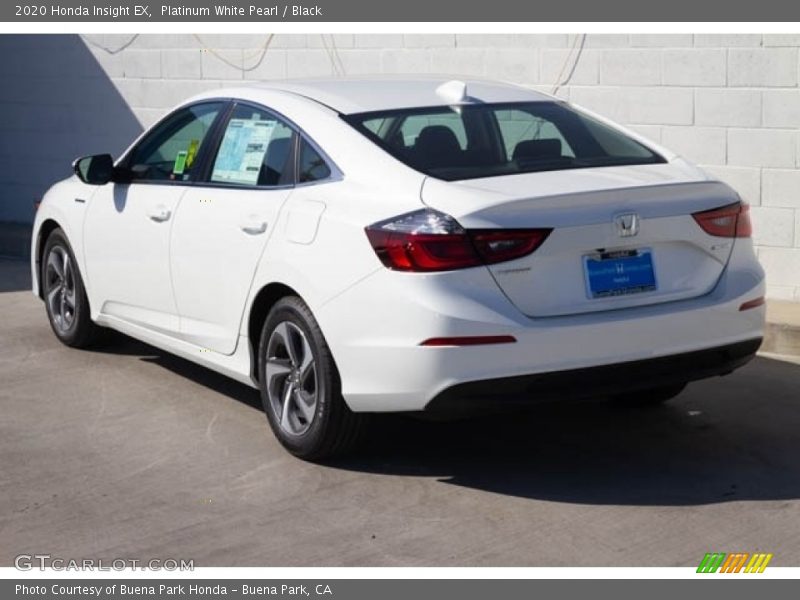 Platinum White Pearl / Black 2020 Honda Insight EX