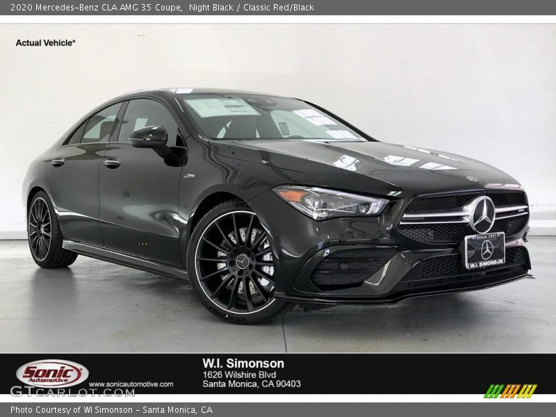 Night Black / Classic Red/Black 2020 Mercedes-Benz CLA AMG 35 Coupe