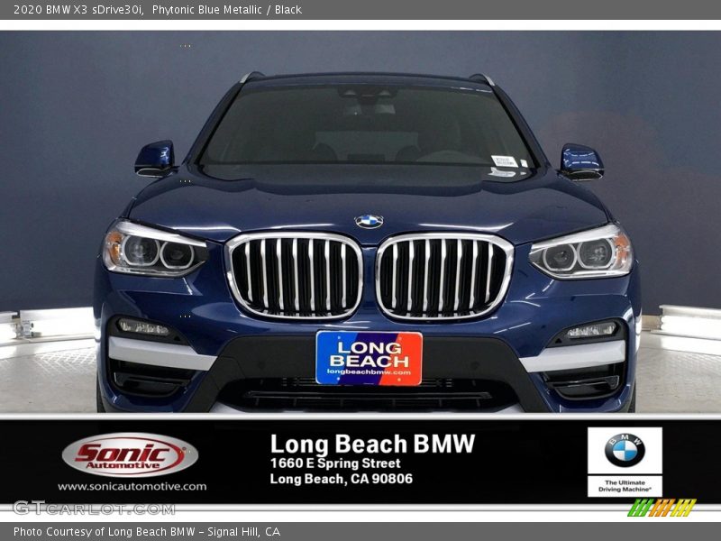 Phytonic Blue Metallic / Black 2020 BMW X3 sDrive30i