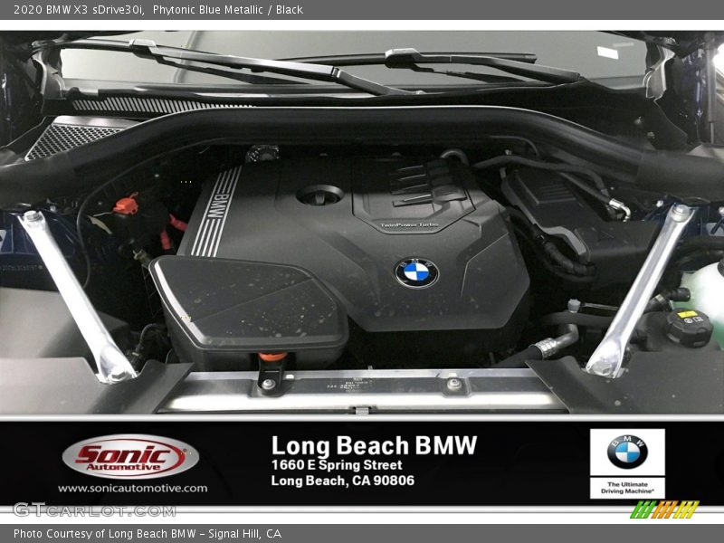 Phytonic Blue Metallic / Black 2020 BMW X3 sDrive30i