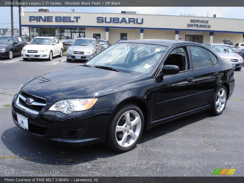 Obsidian Black Pearl / Off Black 2009 Subaru Legacy 2.5i Sedan