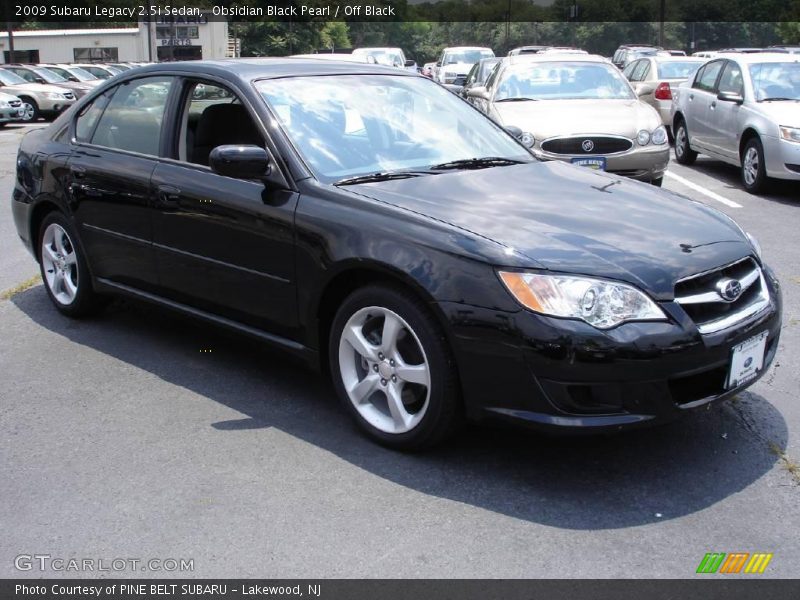 Obsidian Black Pearl / Off Black 2009 Subaru Legacy 2.5i Sedan