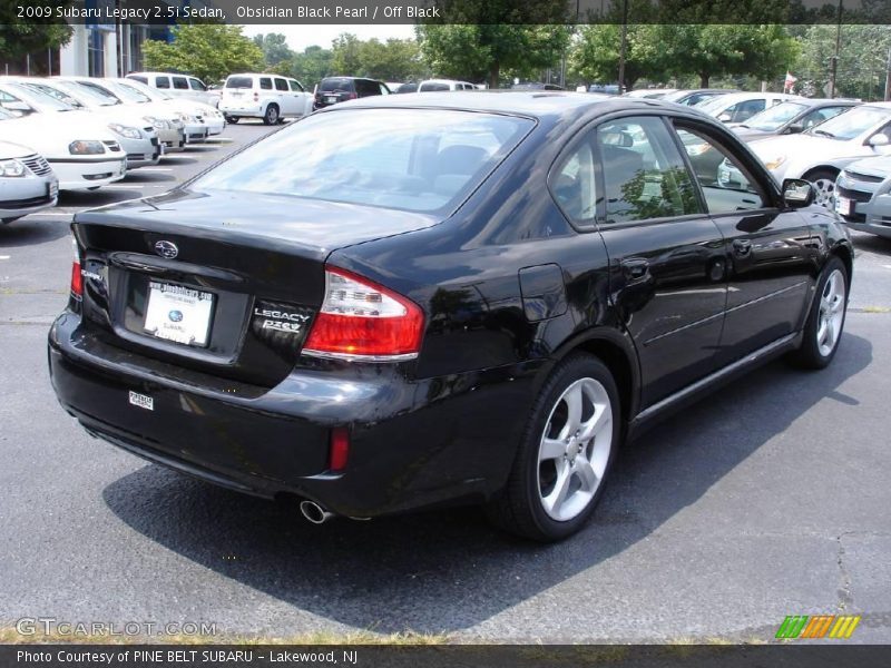 Obsidian Black Pearl / Off Black 2009 Subaru Legacy 2.5i Sedan