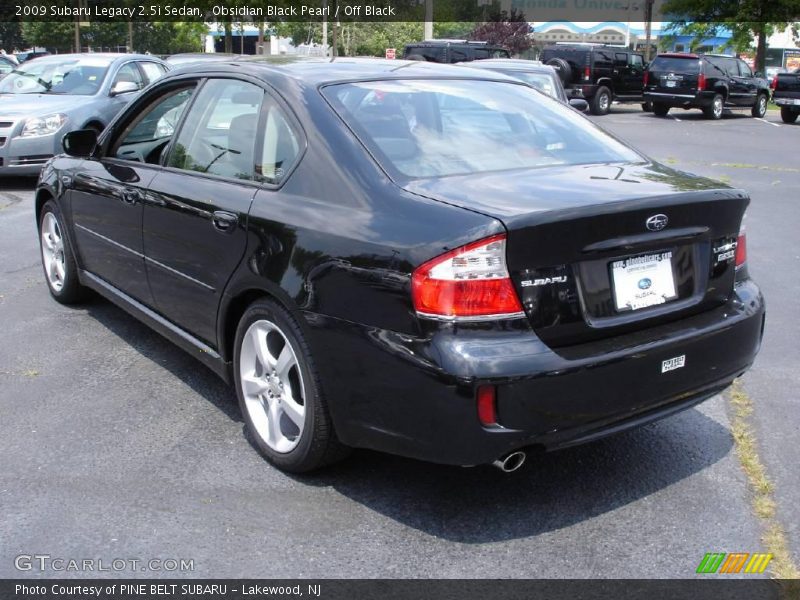 Obsidian Black Pearl / Off Black 2009 Subaru Legacy 2.5i Sedan