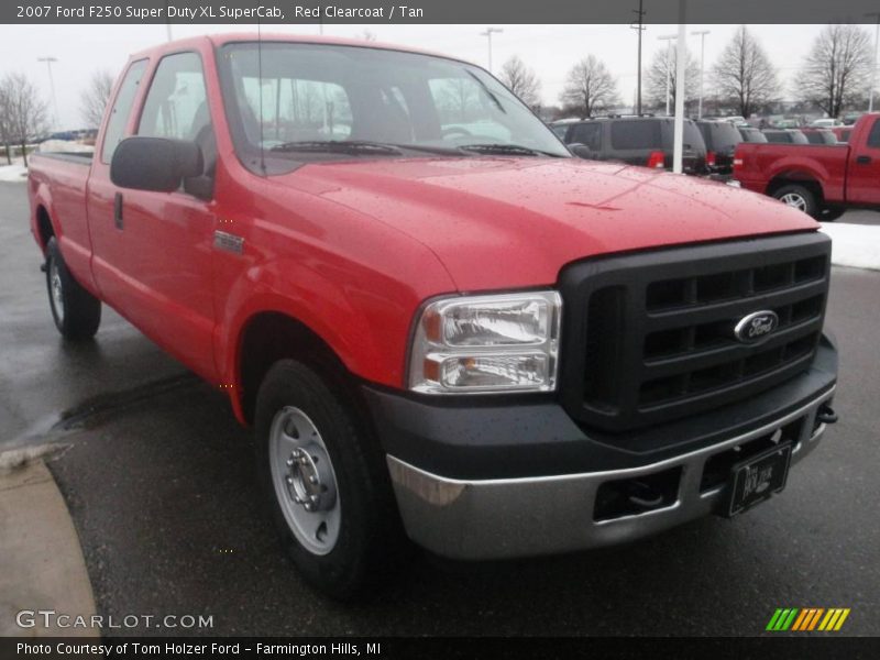 Red Clearcoat / Tan 2007 Ford F250 Super Duty XL SuperCab