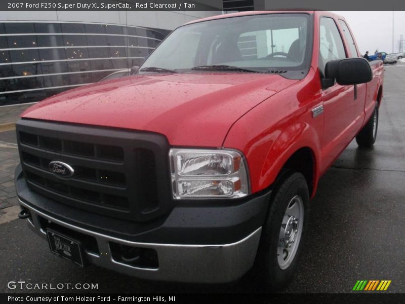 Red Clearcoat / Tan 2007 Ford F250 Super Duty XL SuperCab