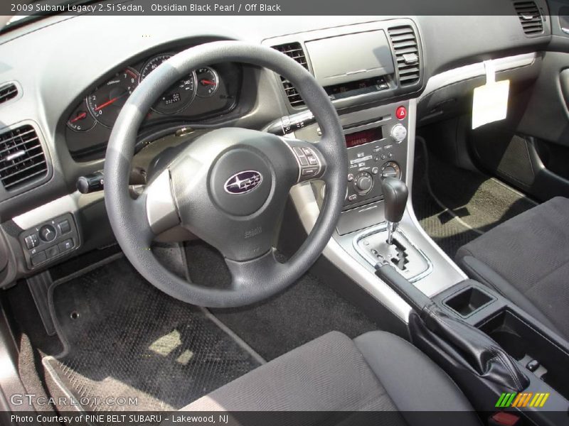 Obsidian Black Pearl / Off Black 2009 Subaru Legacy 2.5i Sedan