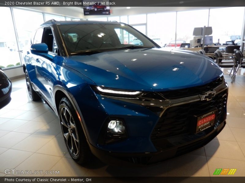 Bright Blue Metallic / Jet Black 2020 Chevrolet Blazer RS AWD