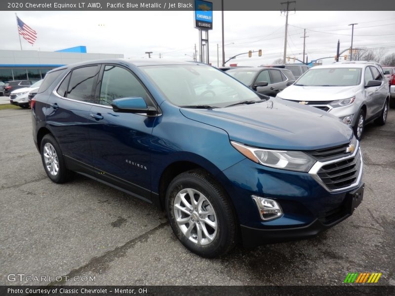 Pacific Blue Metallic / Jet Black 2020 Chevrolet Equinox LT AWD