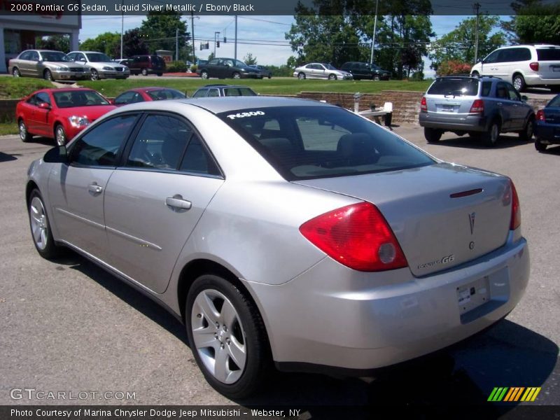 Liquid Silver Metallic / Ebony Black 2008 Pontiac G6 Sedan
