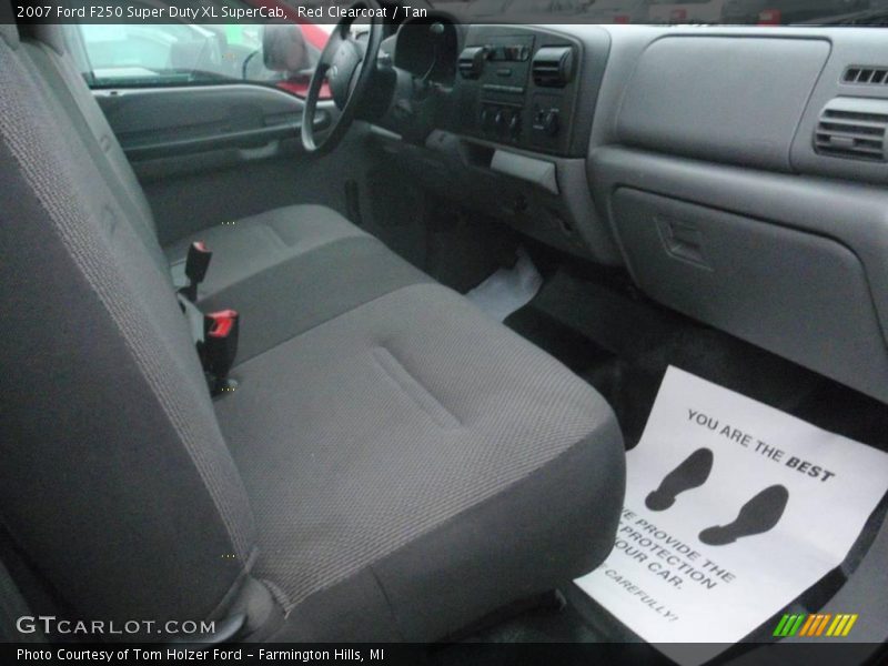 Red Clearcoat / Tan 2007 Ford F250 Super Duty XL SuperCab