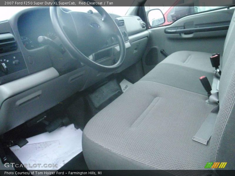 Red Clearcoat / Tan 2007 Ford F250 Super Duty XL SuperCab