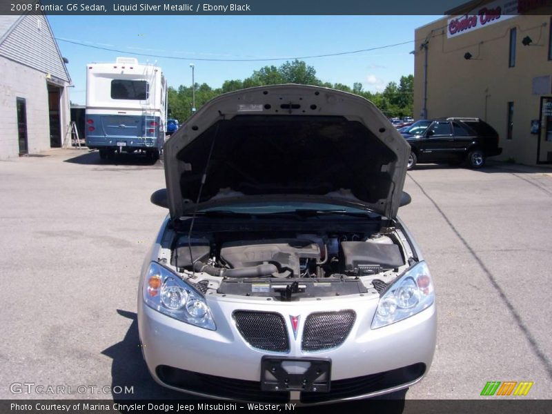 Liquid Silver Metallic / Ebony Black 2008 Pontiac G6 Sedan