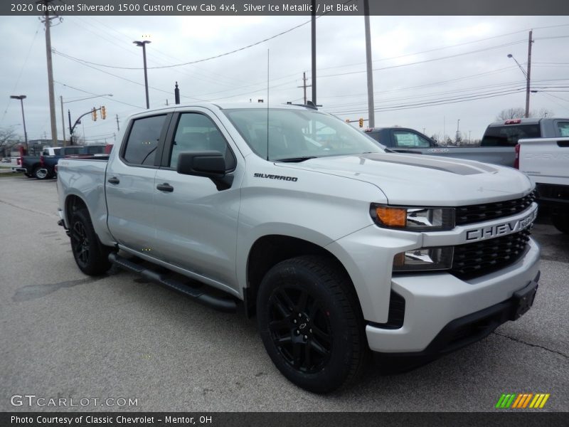 Front 3/4 View of 2020 Silverado 1500 Custom Crew Cab 4x4