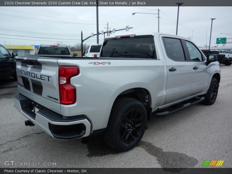 Silver Ice Metallic / Jet Black 2020 Chevrolet Silverado 1500 Custom Crew Cab 4x4