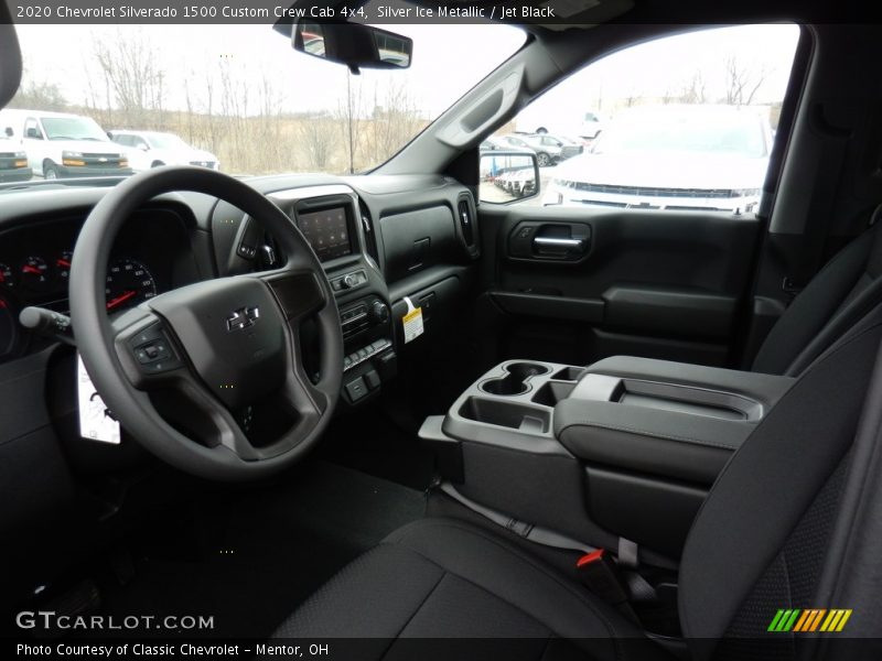 Silver Ice Metallic / Jet Black 2020 Chevrolet Silverado 1500 Custom Crew Cab 4x4