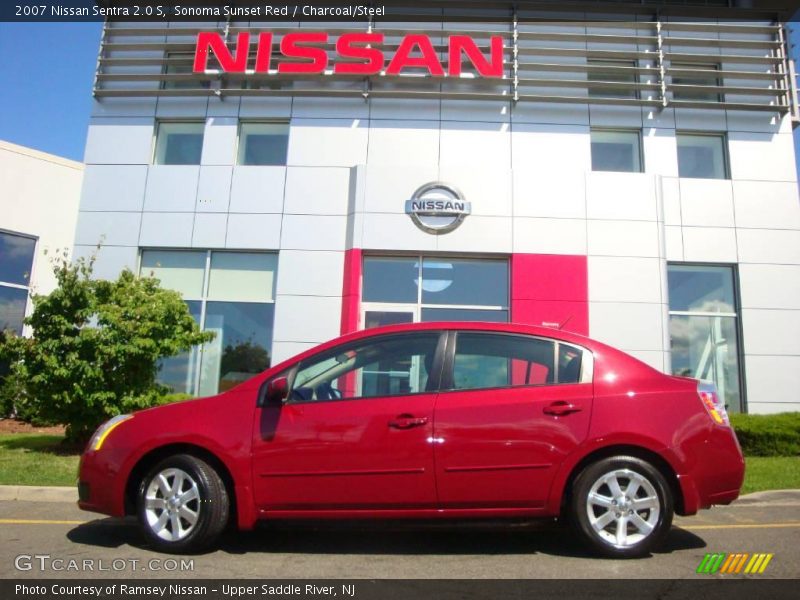 Sonoma Sunset Red / Charcoal/Steel 2007 Nissan Sentra 2.0 S