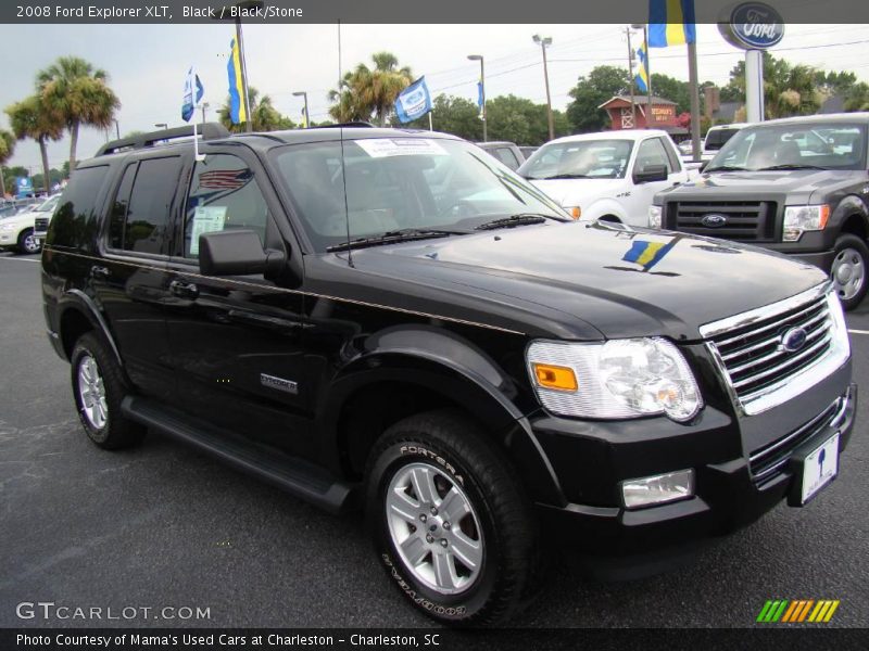 Black / Black/Stone 2008 Ford Explorer XLT