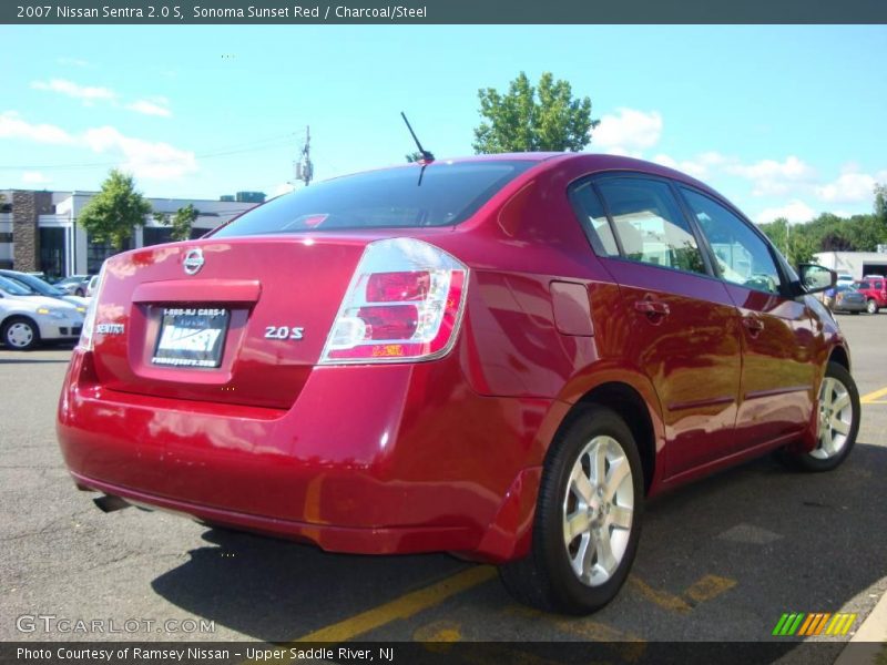 Sonoma Sunset Red / Charcoal/Steel 2007 Nissan Sentra 2.0 S