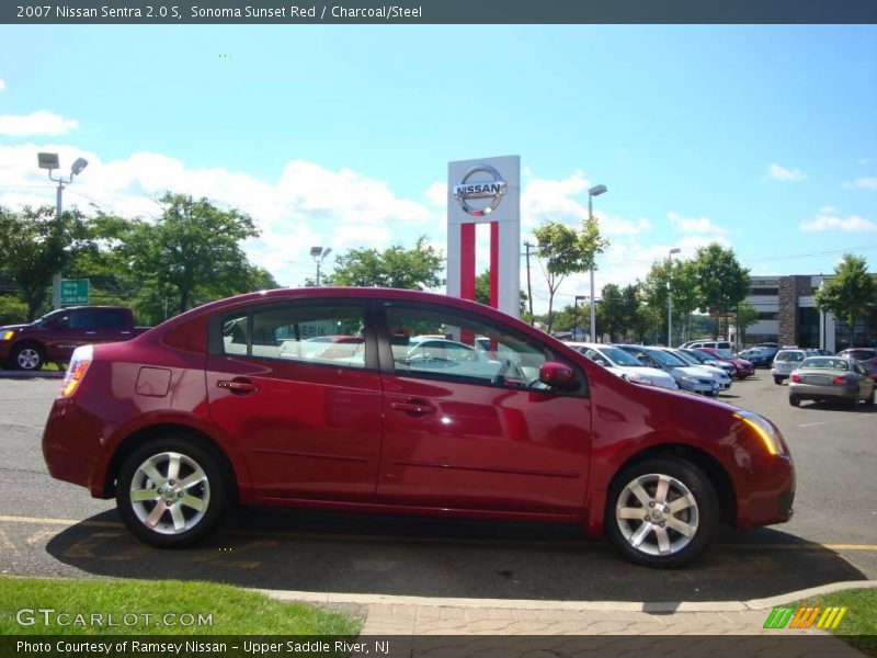 Sonoma Sunset Red / Charcoal/Steel 2007 Nissan Sentra 2.0 S